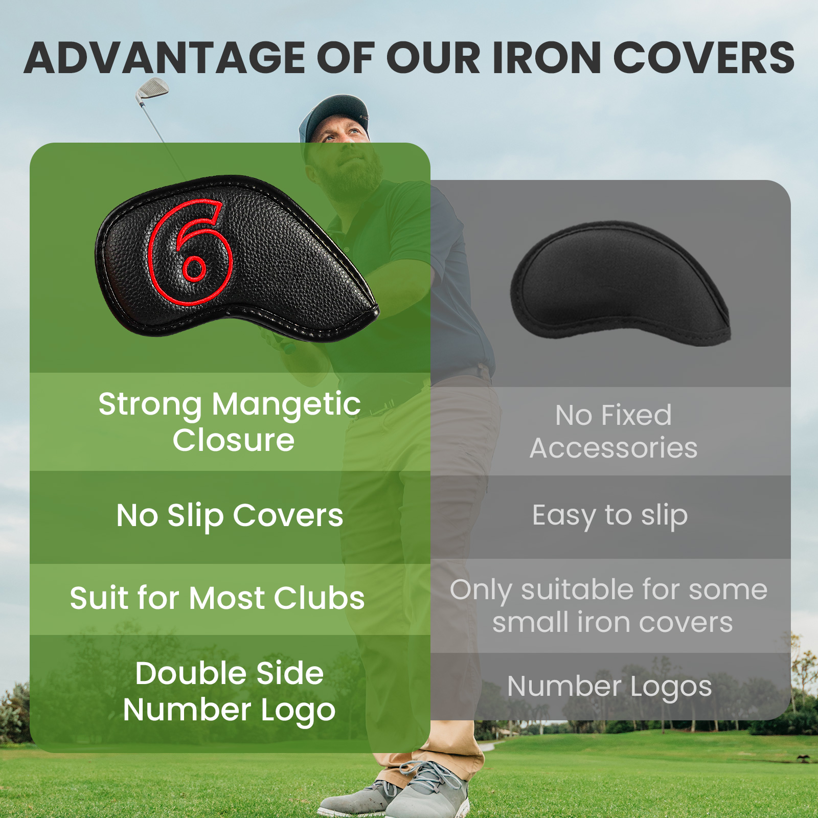 Golf Iron Covers Set Strong Ma - Golf Club Iron Set 评论和价格