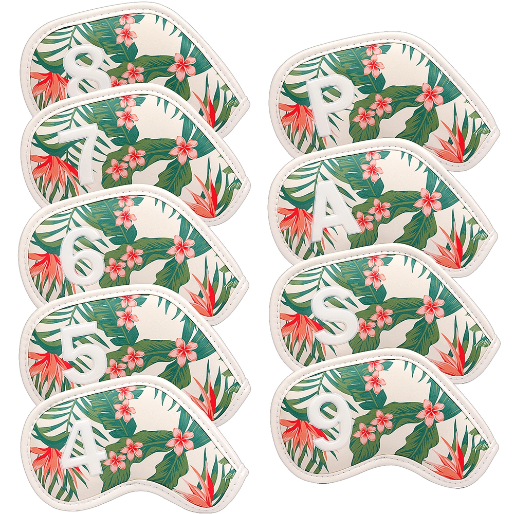 9pcs a Set PU Leather Hawaiian - Golf Club Iron Set 评论和价格