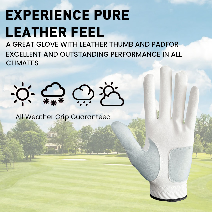 5 Pcs Golf Gloves Men Leather  - Golf Equipment Rental 评论和价格